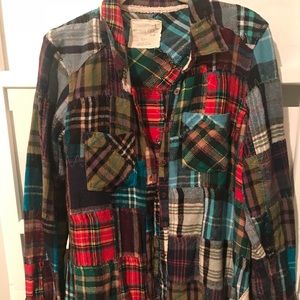 Free people patchwork 100% cotton shirt